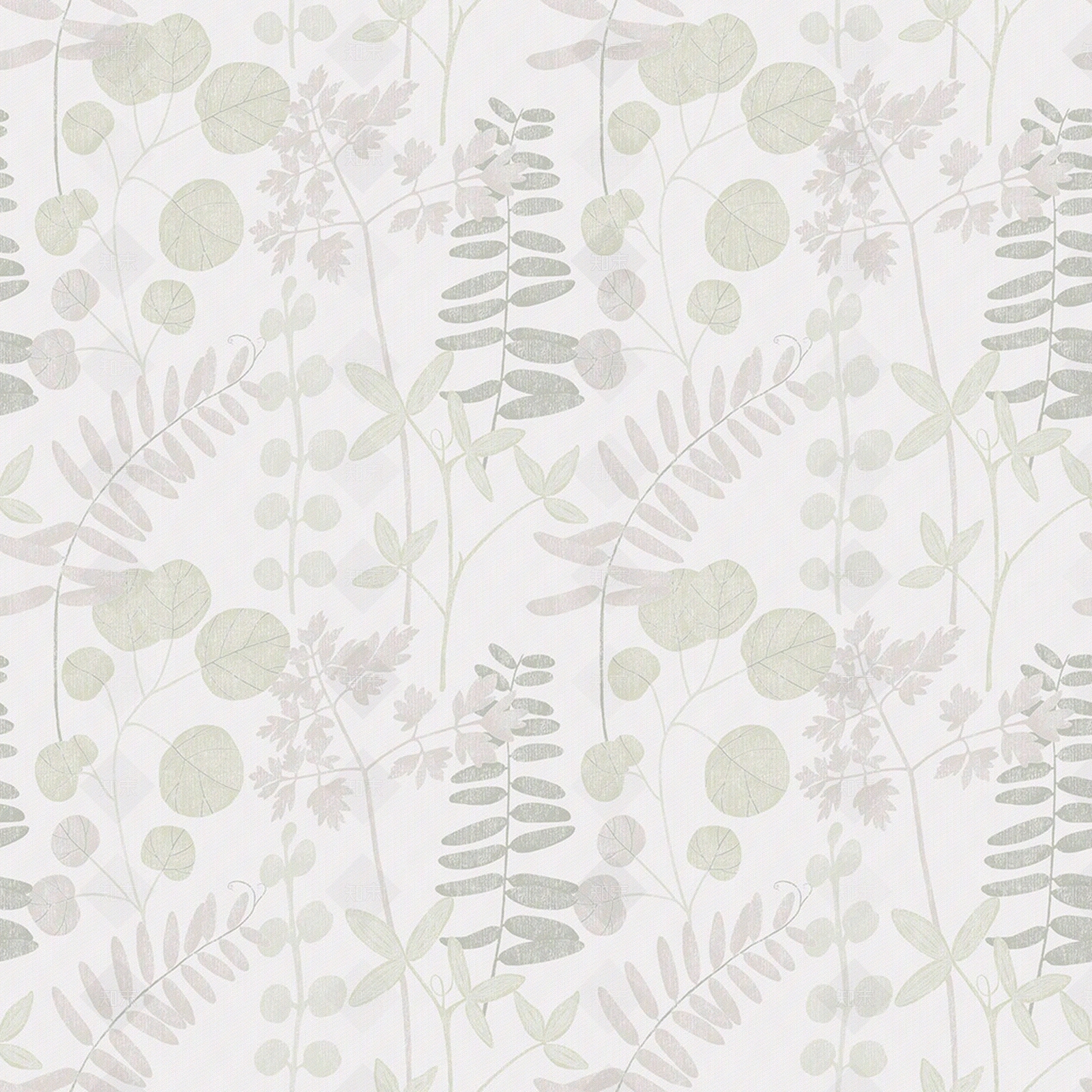 无缝灰色欧式田园风花纹织物壁纸贴图下载【ID:1138562714】