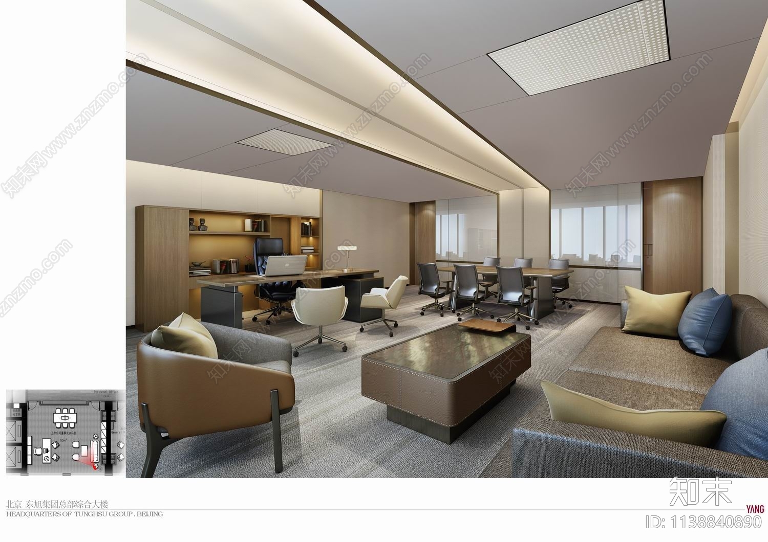 东旭集团办公室平面图施工图下载【ID:1138840890】