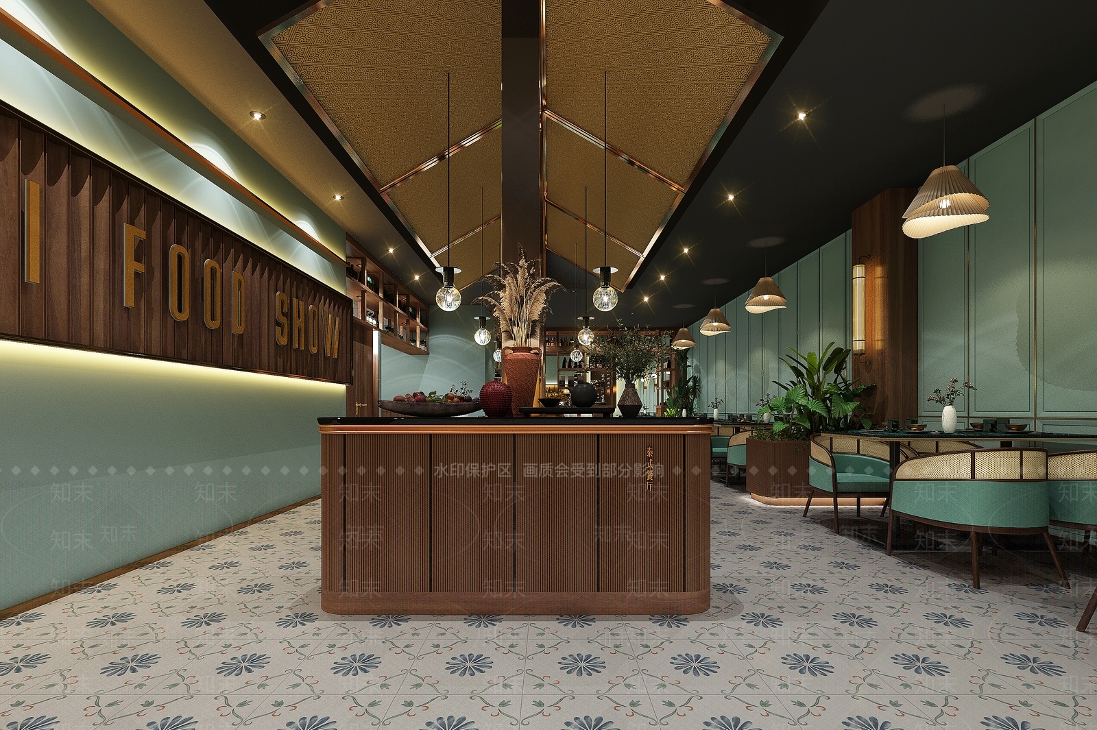 现代茶餐厅3D模型下载【ID:1138918087】