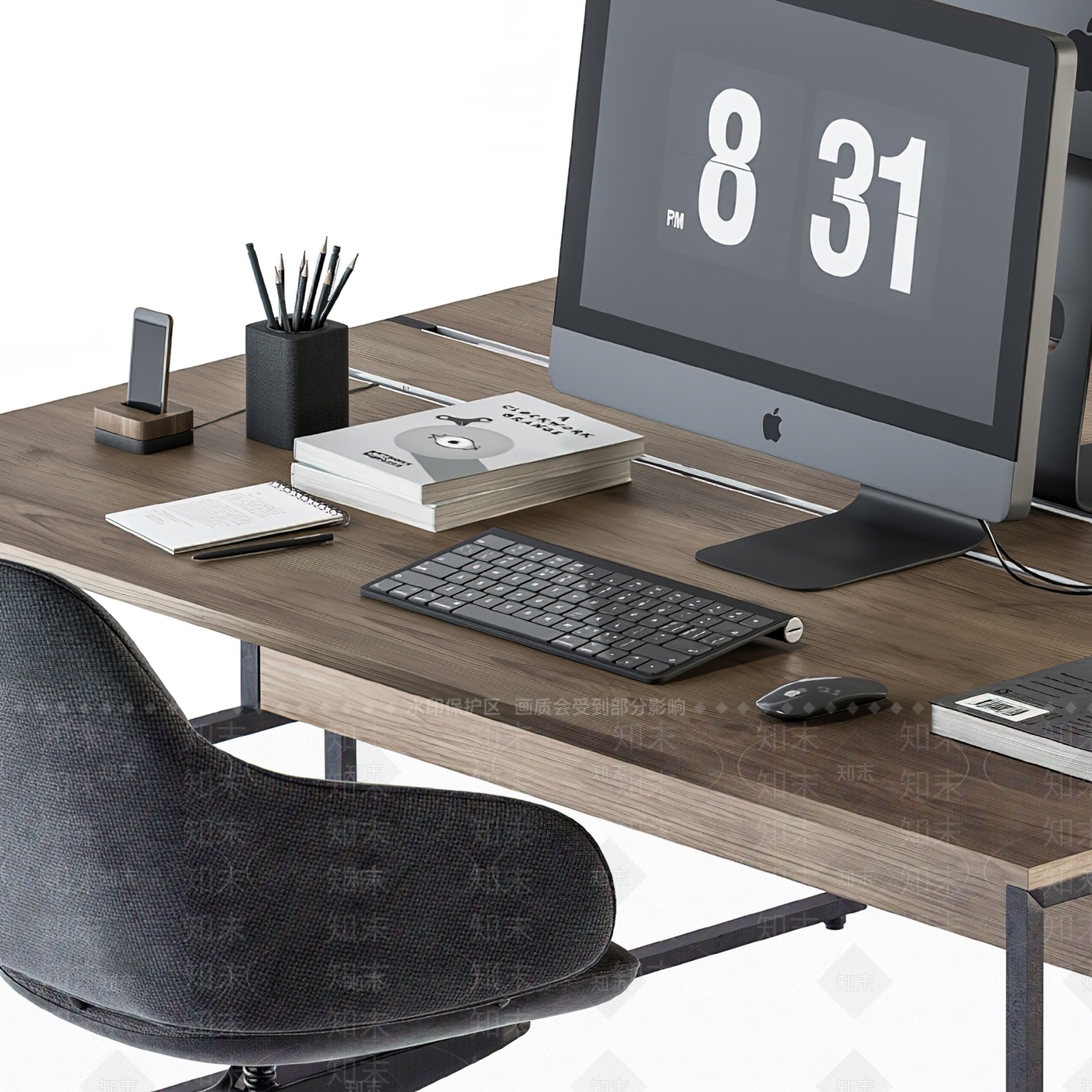 现代办公桌椅3D模型下载【ID:1138568587】