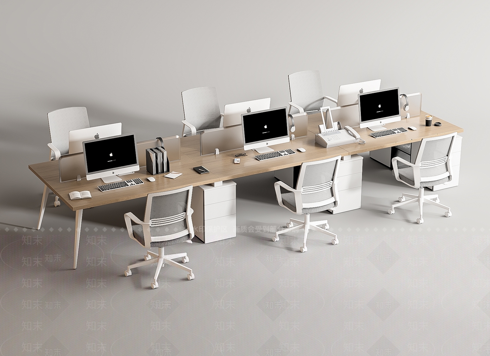 现代办公桌椅3D模型下载【ID:1138569181】