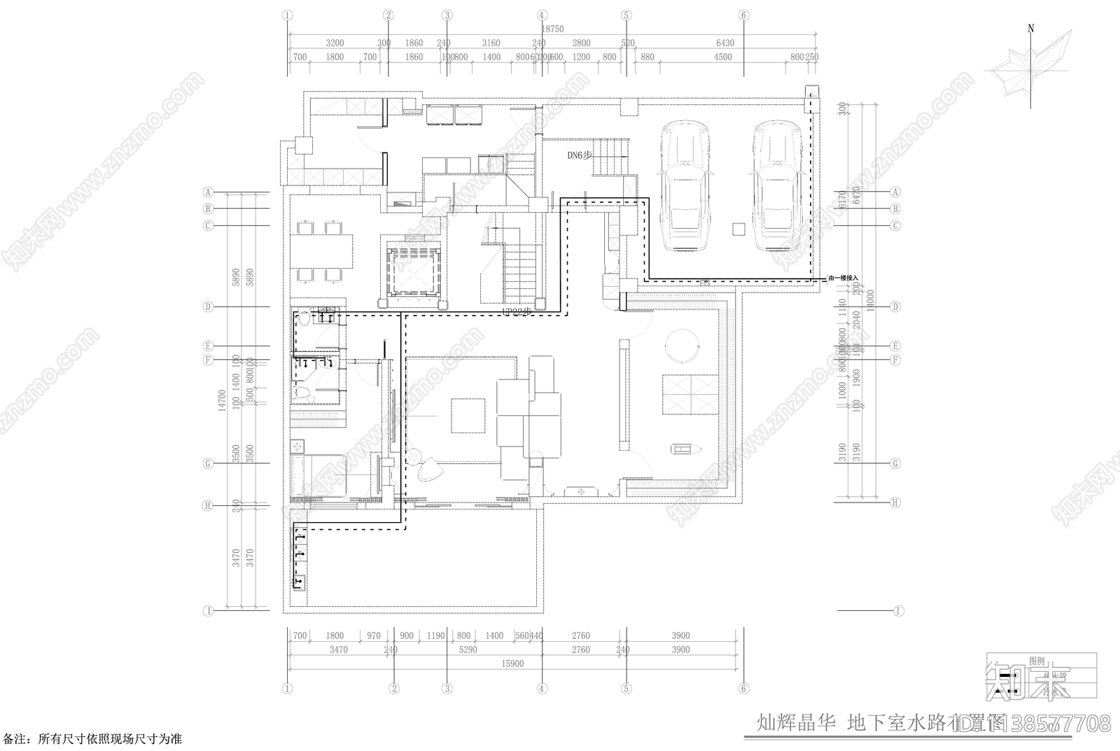 别墅室内施工图cad施工图下载【ID:1138577708】