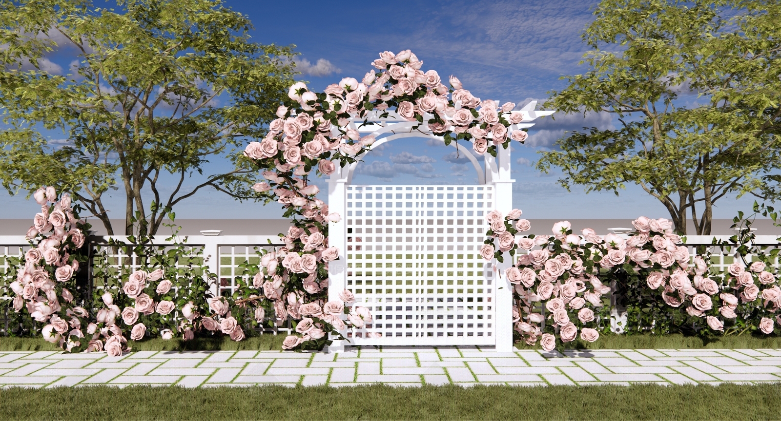 爬藤蔷薇SU模型下载【ID:1138582165】