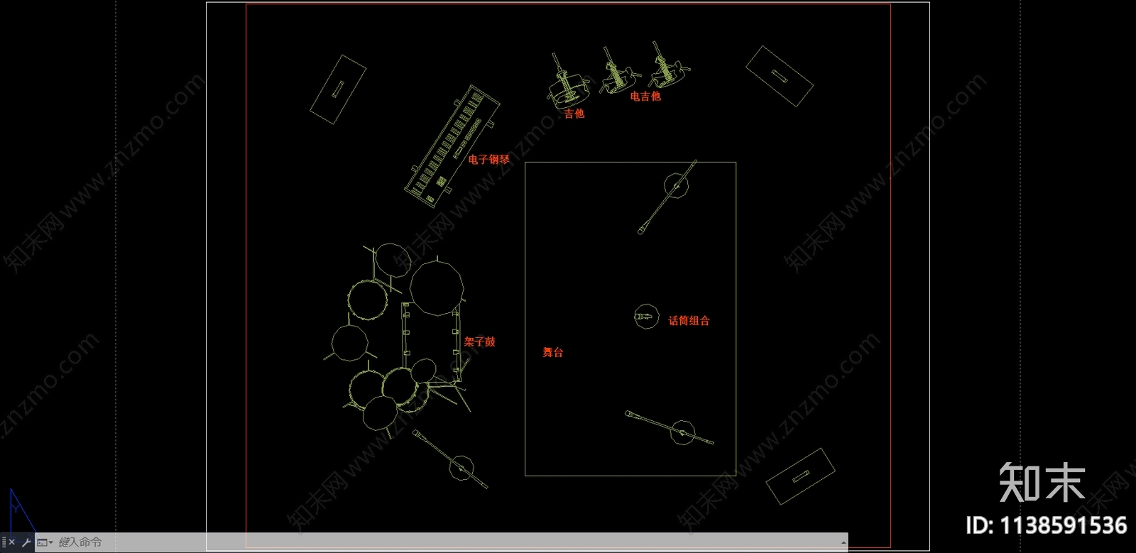 乐器cad施工图下载【ID:1138591536】