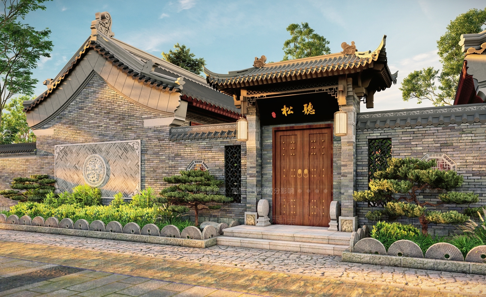 中式古建SU模型下载【ID:1138594015】