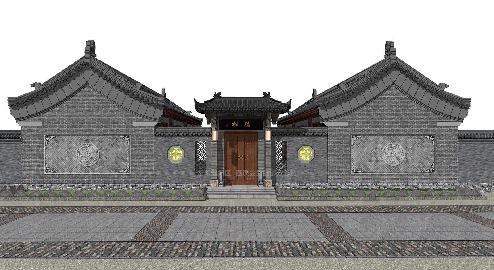 中式古建SU模型下载【ID:1138594015】