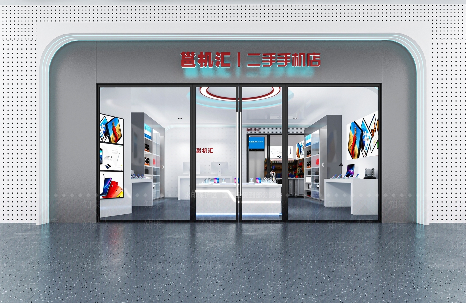 现代数码店3D模型下载【ID:1138597668】