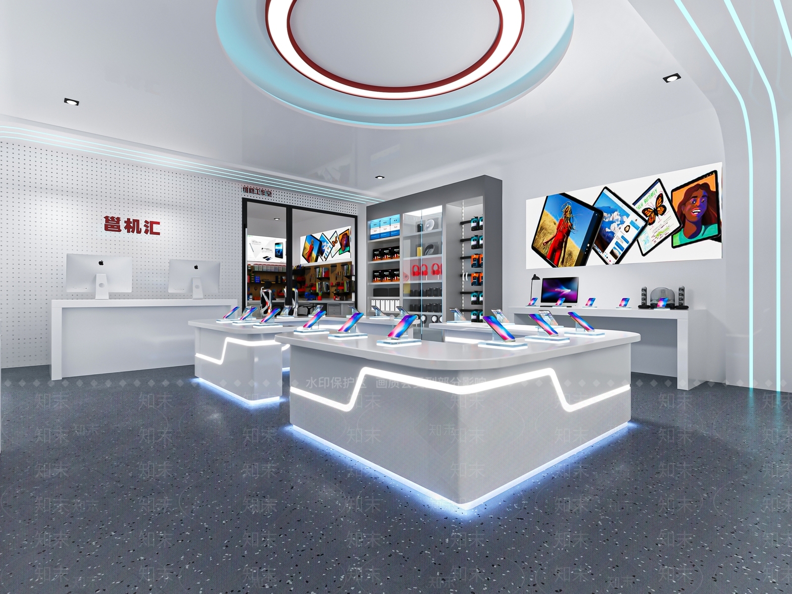 现代数码店3D模型下载【ID:1138597668】