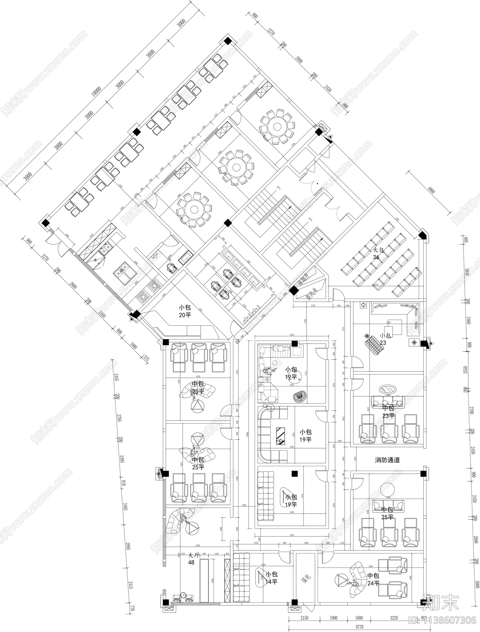 现代私人影院平面布置图施工图下载【ID:1138607306】