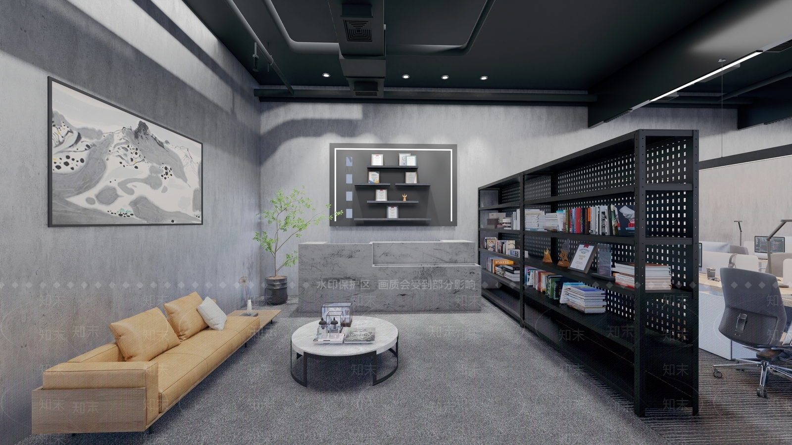 现代休息区SU模型下载【ID:1138608068】