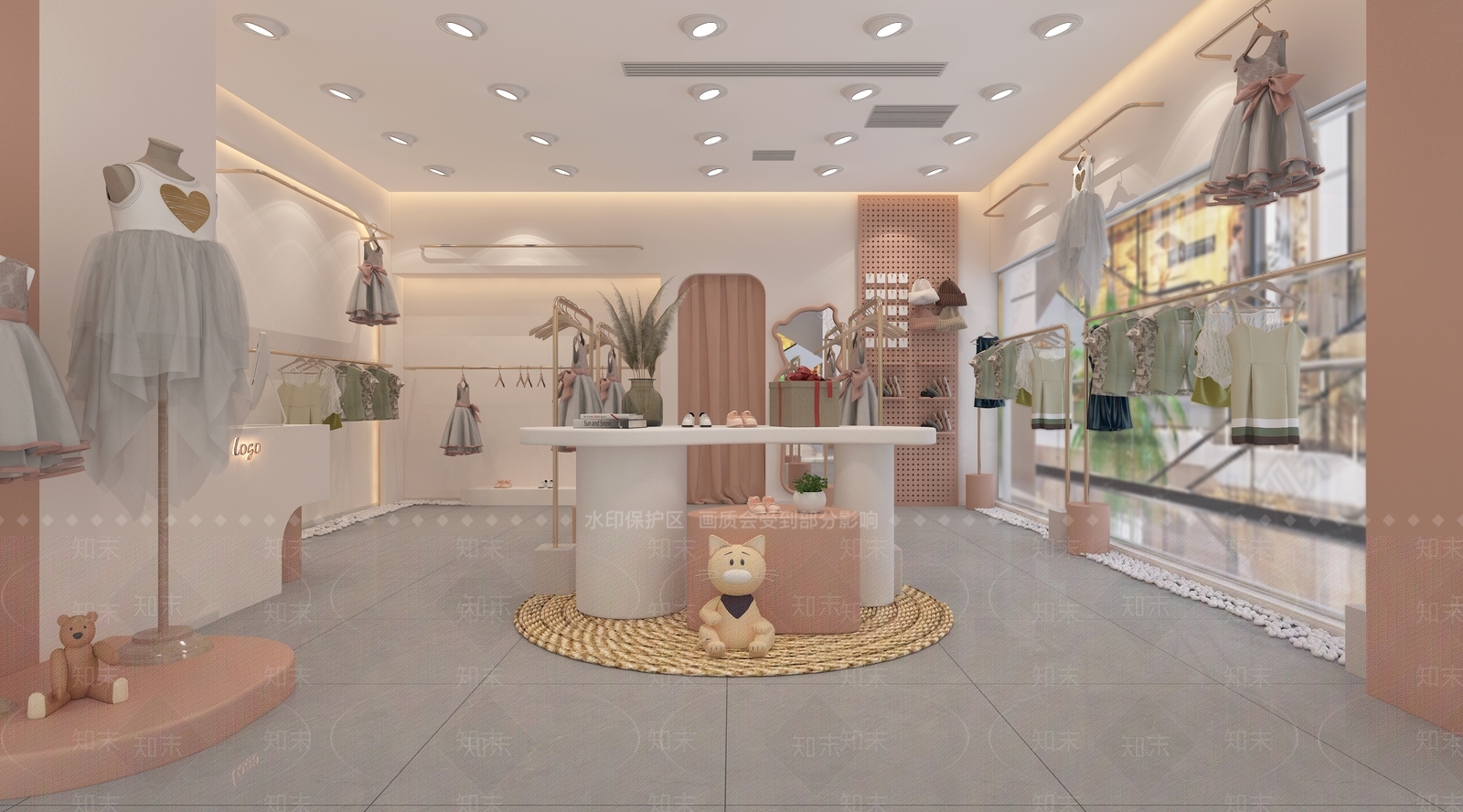 现代服装鞋店3D模型下载【ID:1138611915】