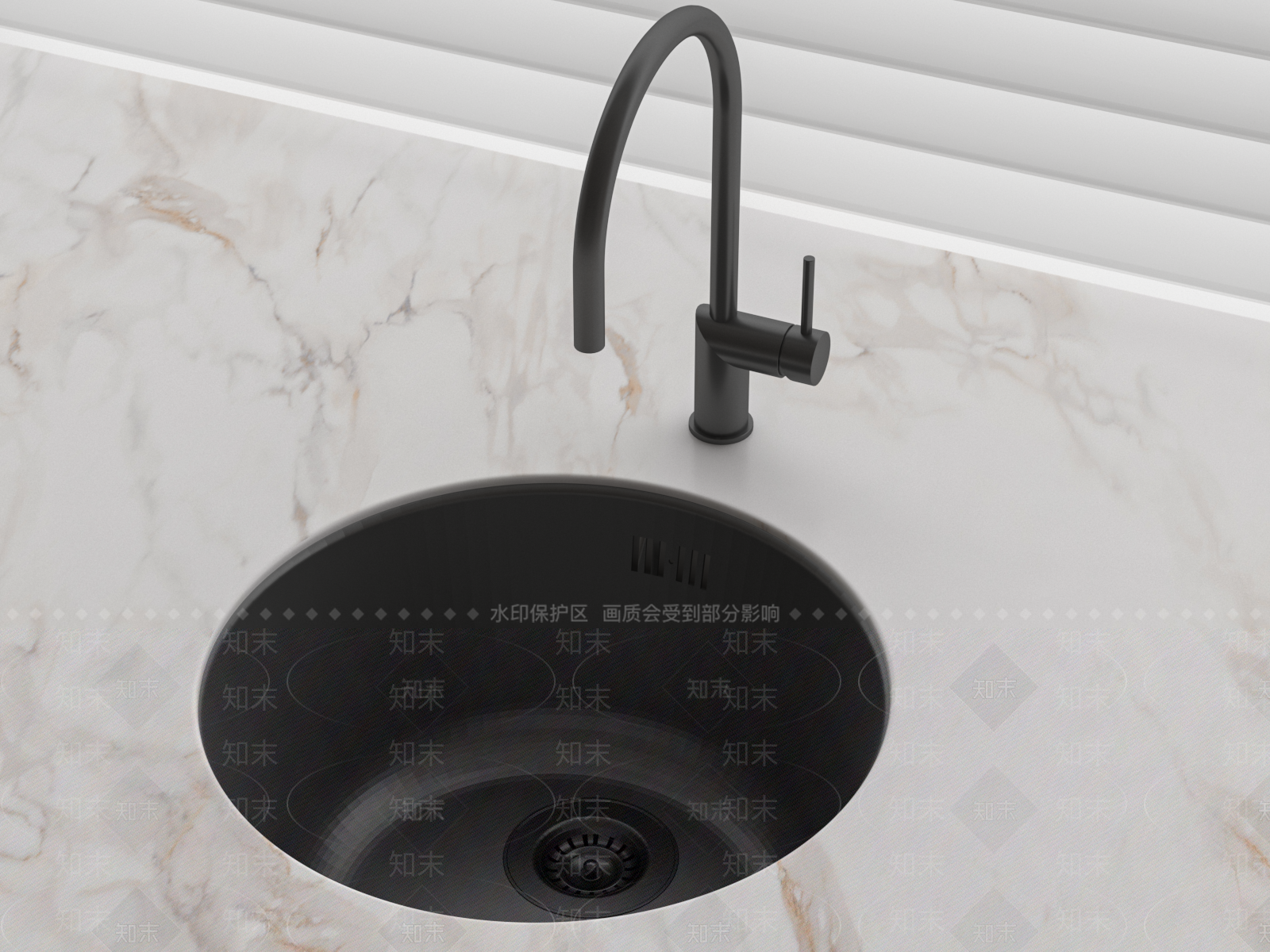 现代水槽SU模型下载【ID:1138616685】