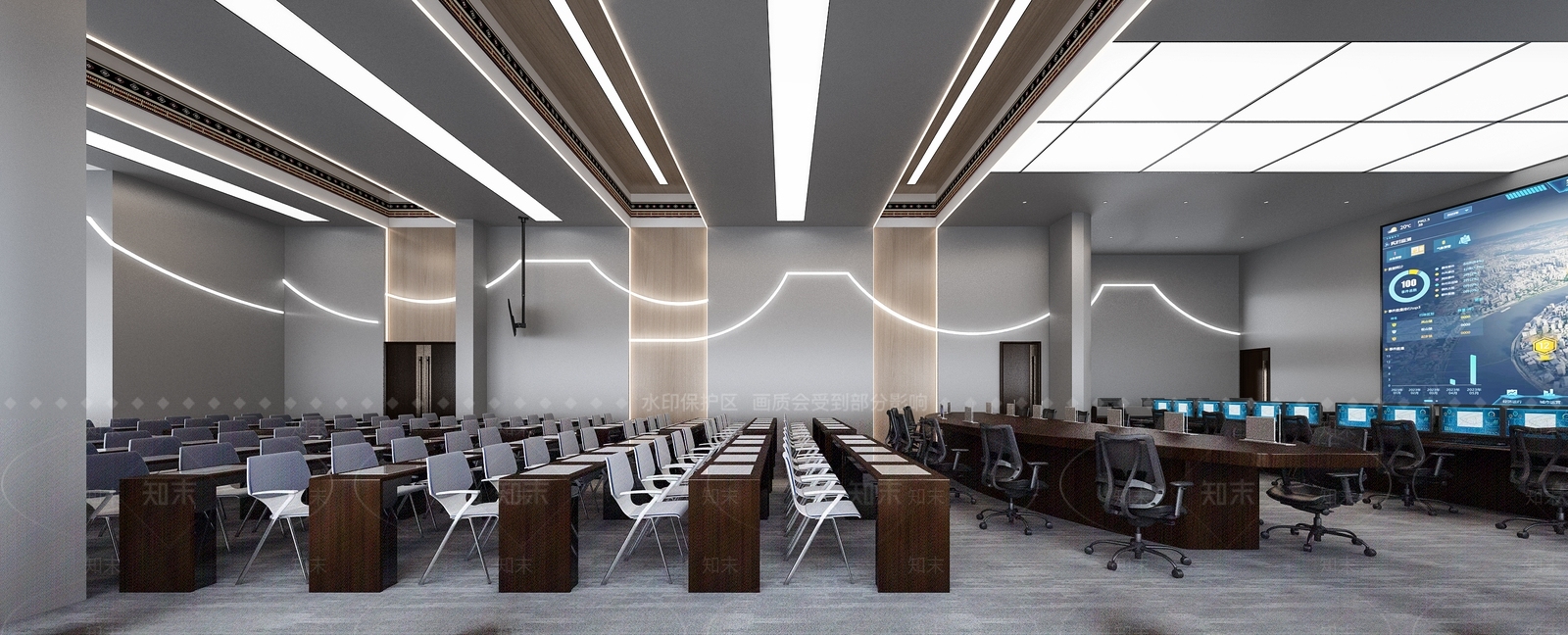现代指挥控制室3D模型下载【ID:1138627449】