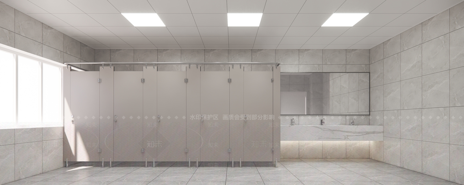 现代公共卫生间SU模型下载【ID:1138625277】