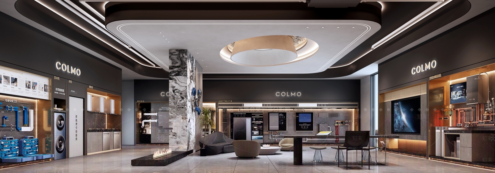 现代空调专卖店3D模型下载【ID:1138629416】