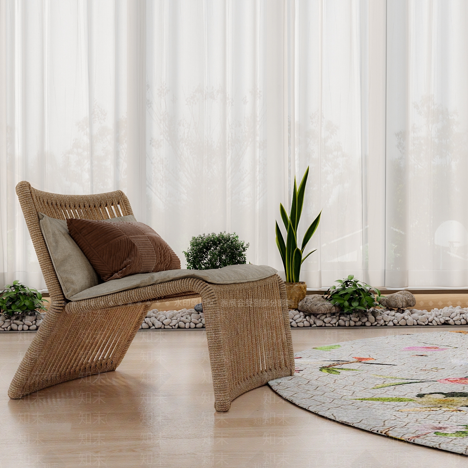 现代阳台3D模型下载【ID:1138629363】