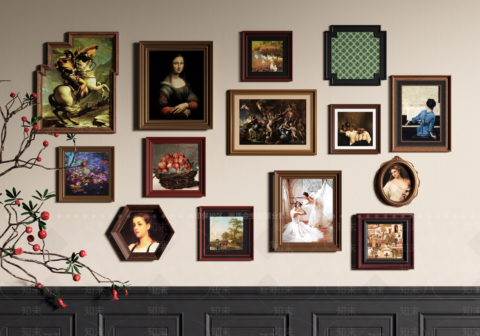 法式中古装饰画3D模型下载【ID:1138631560】_知末3d模型网