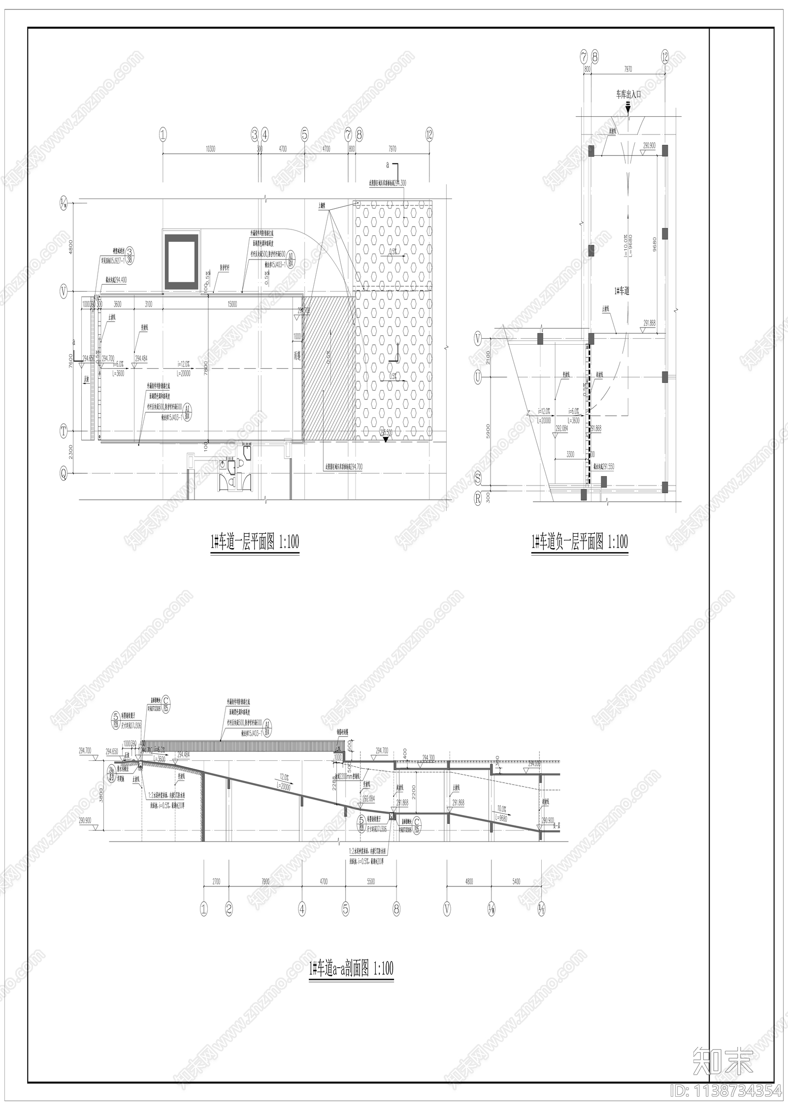 LOFT车库建筑cad施工图下载【ID:1138734354】