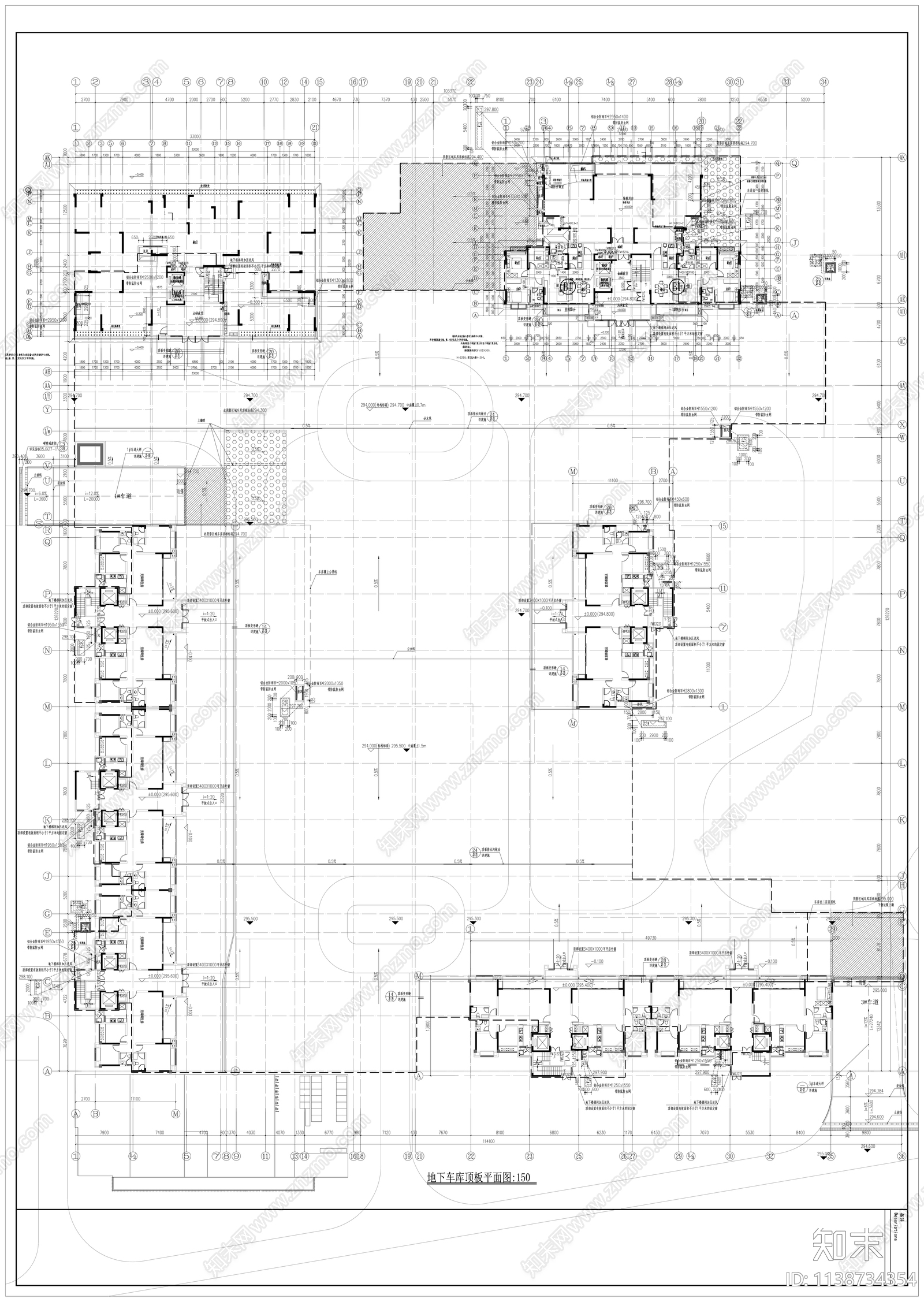 LOFT车库建筑cad施工图下载【ID:1138734354】