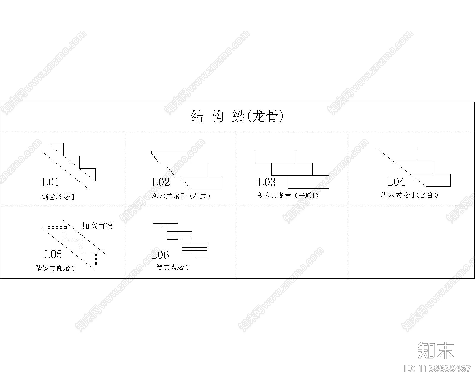 楼梯结构cad施工图下载【ID:1138639467】
