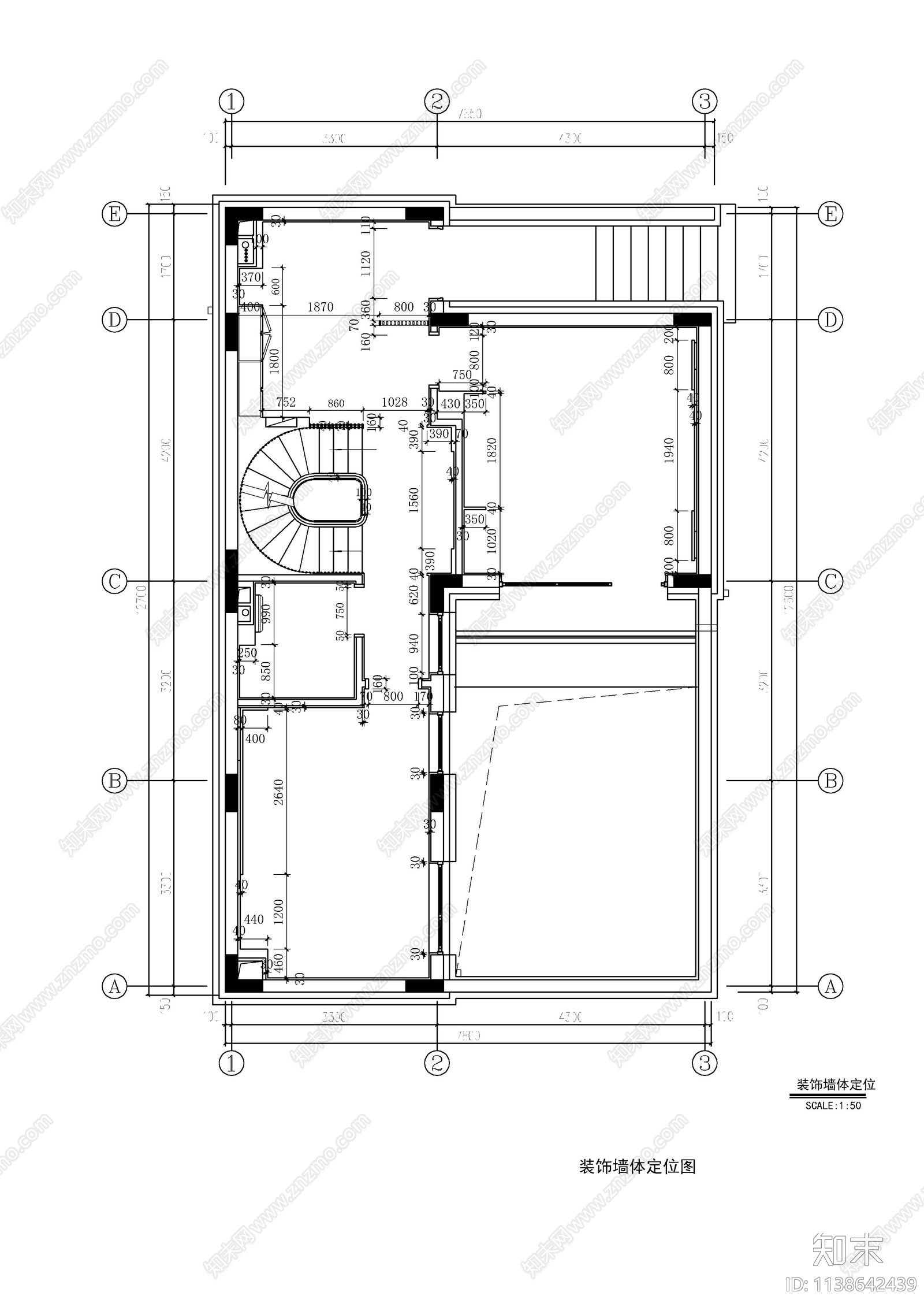 新中式别墅室内cad施工图下载【ID:1138642439】