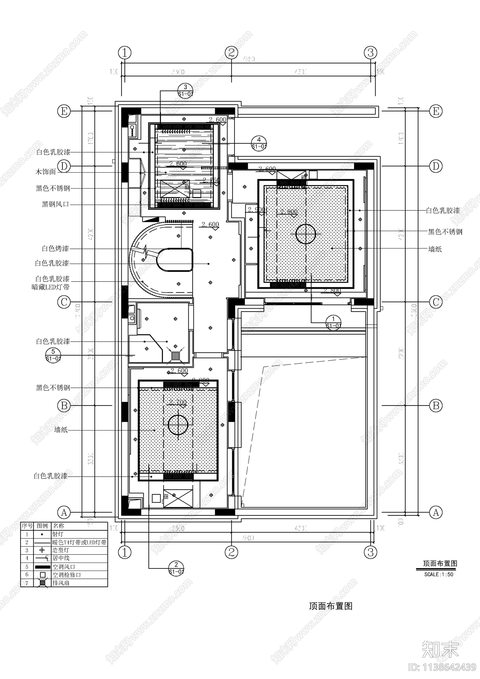 新中式别墅室内cad施工图下载【ID:1138642439】