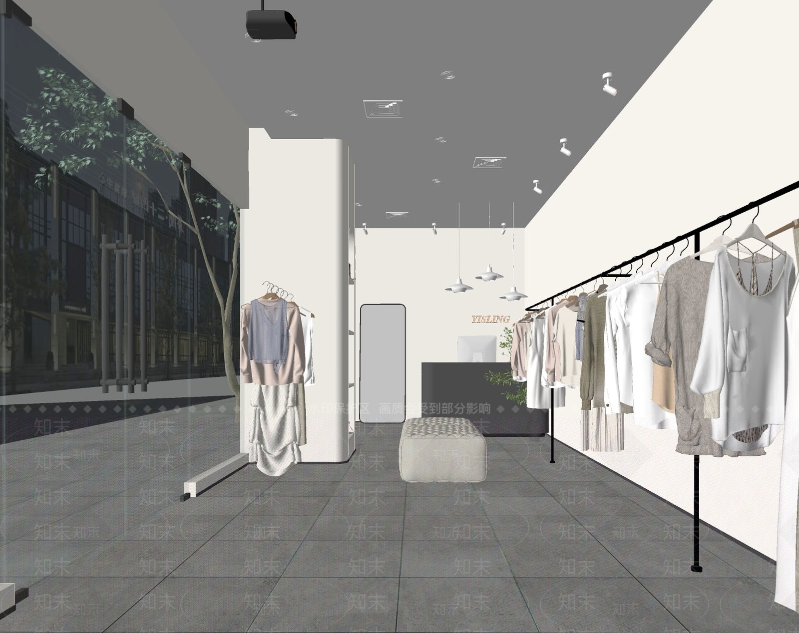 现代服装店SU模型下载【ID:1138643452】