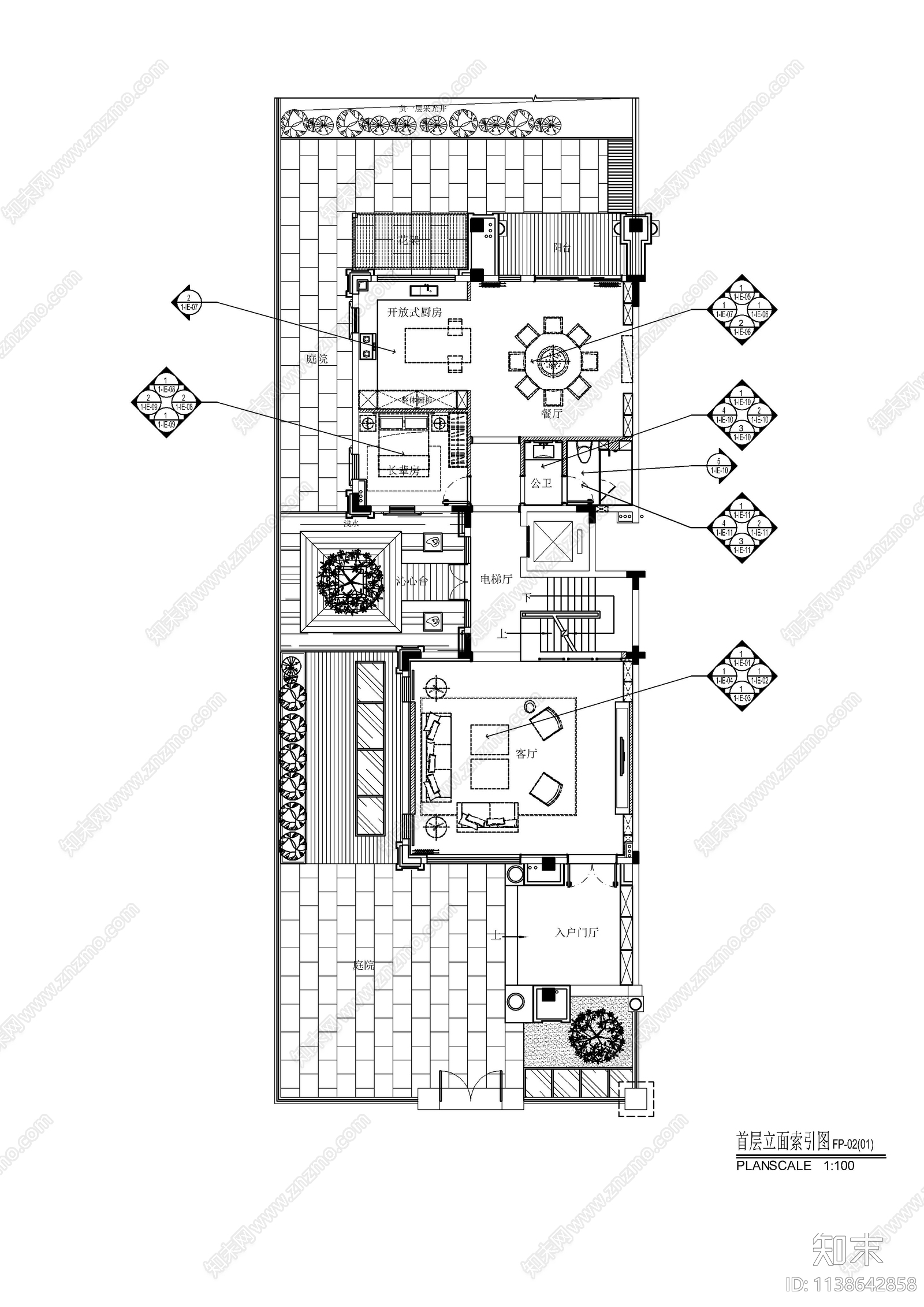 新中式别墅效果图施工图下载【ID:1138642858】