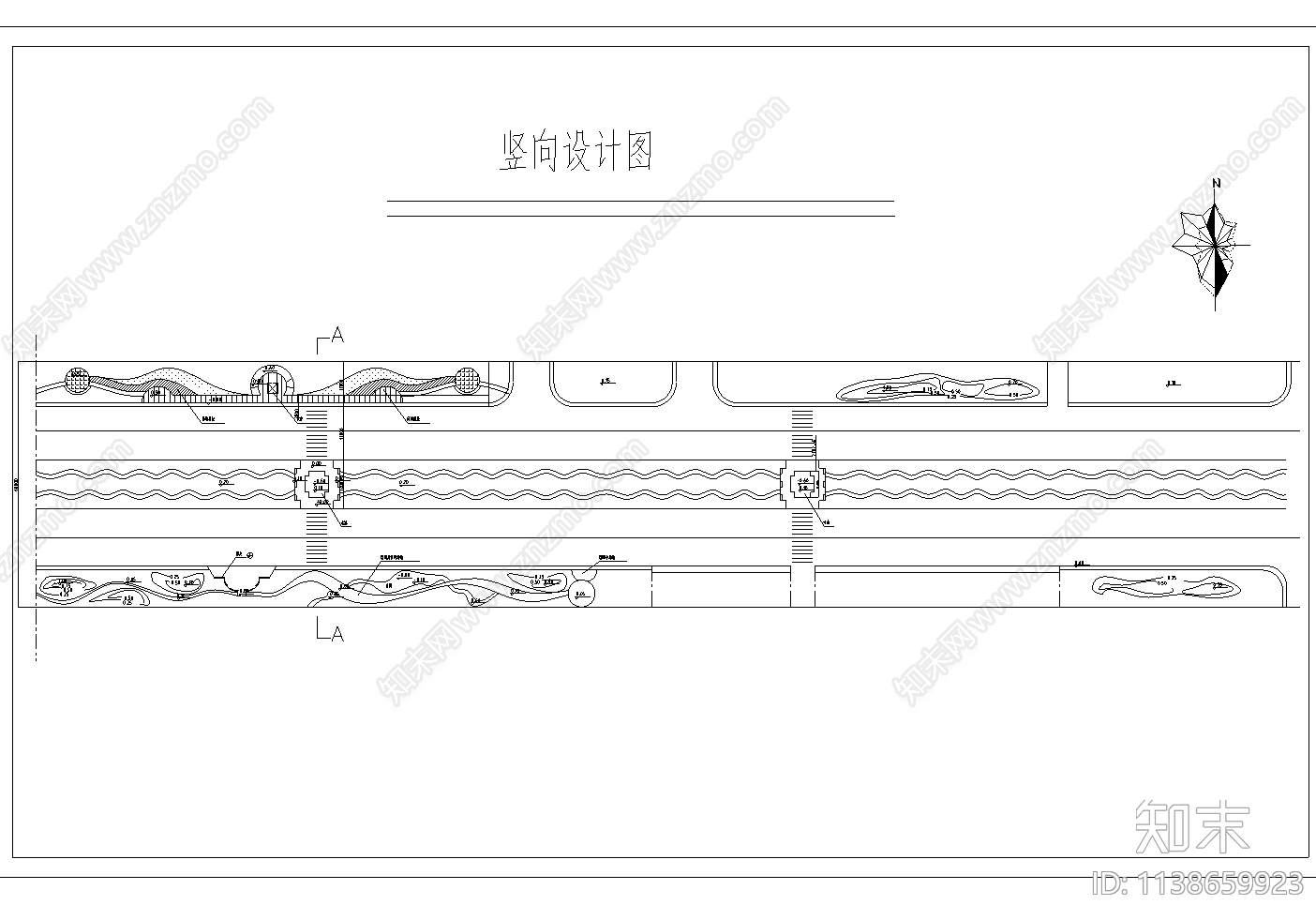 道路绿化景观cad施工图下载【ID:1138659923】