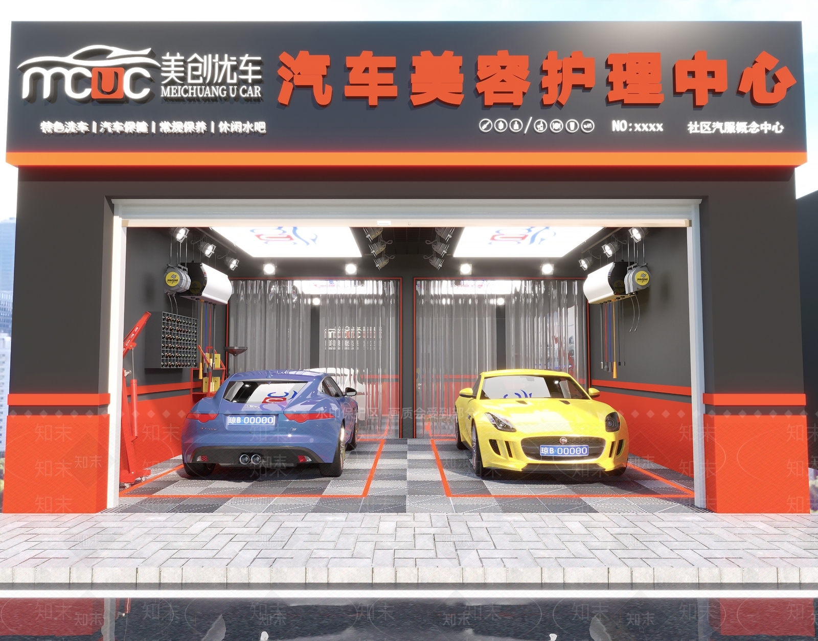 现代汽车店门头门面3D模型下载【ID:1138667208】