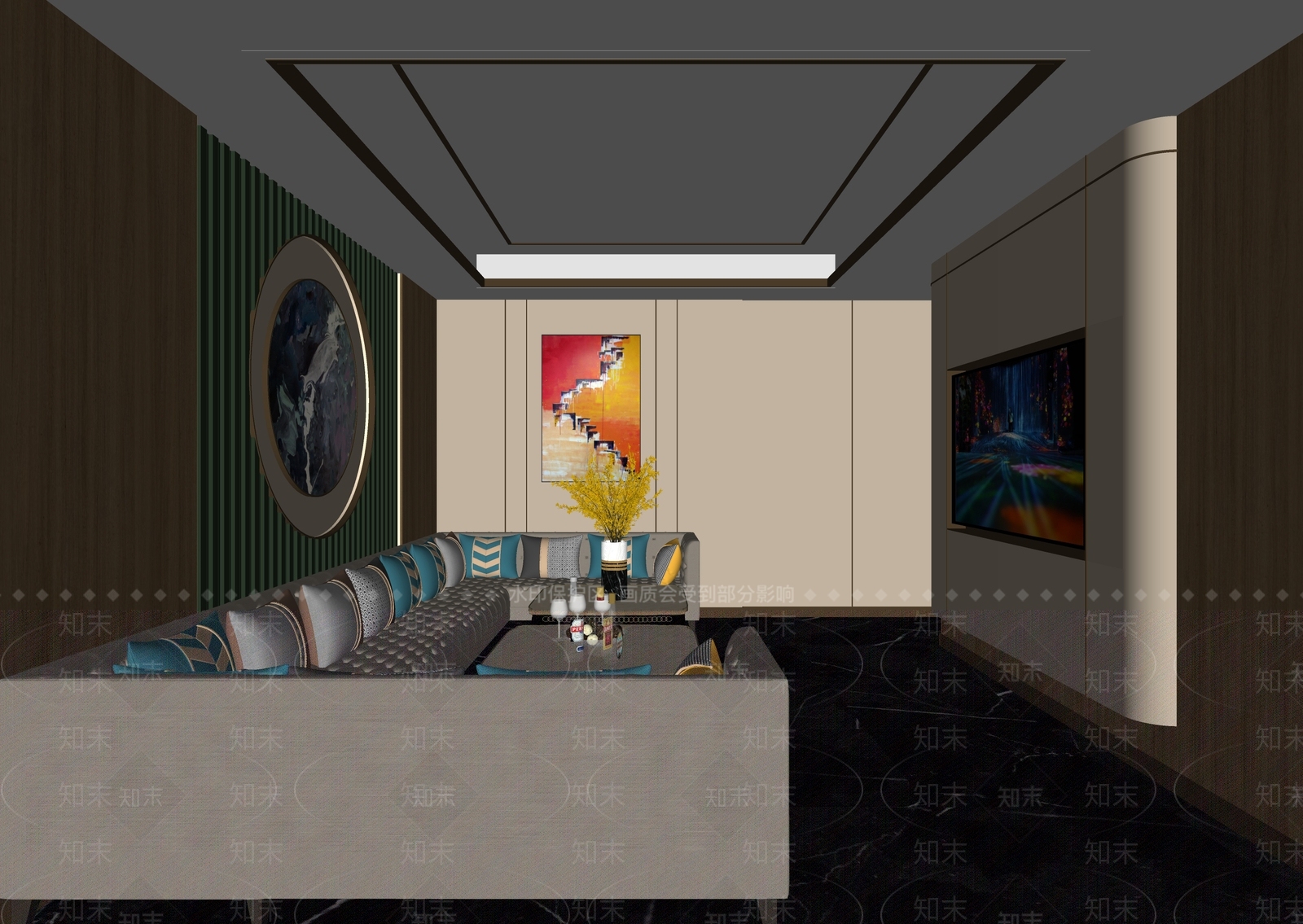 现代KTV包厢SU模型下载【ID:1138667980】