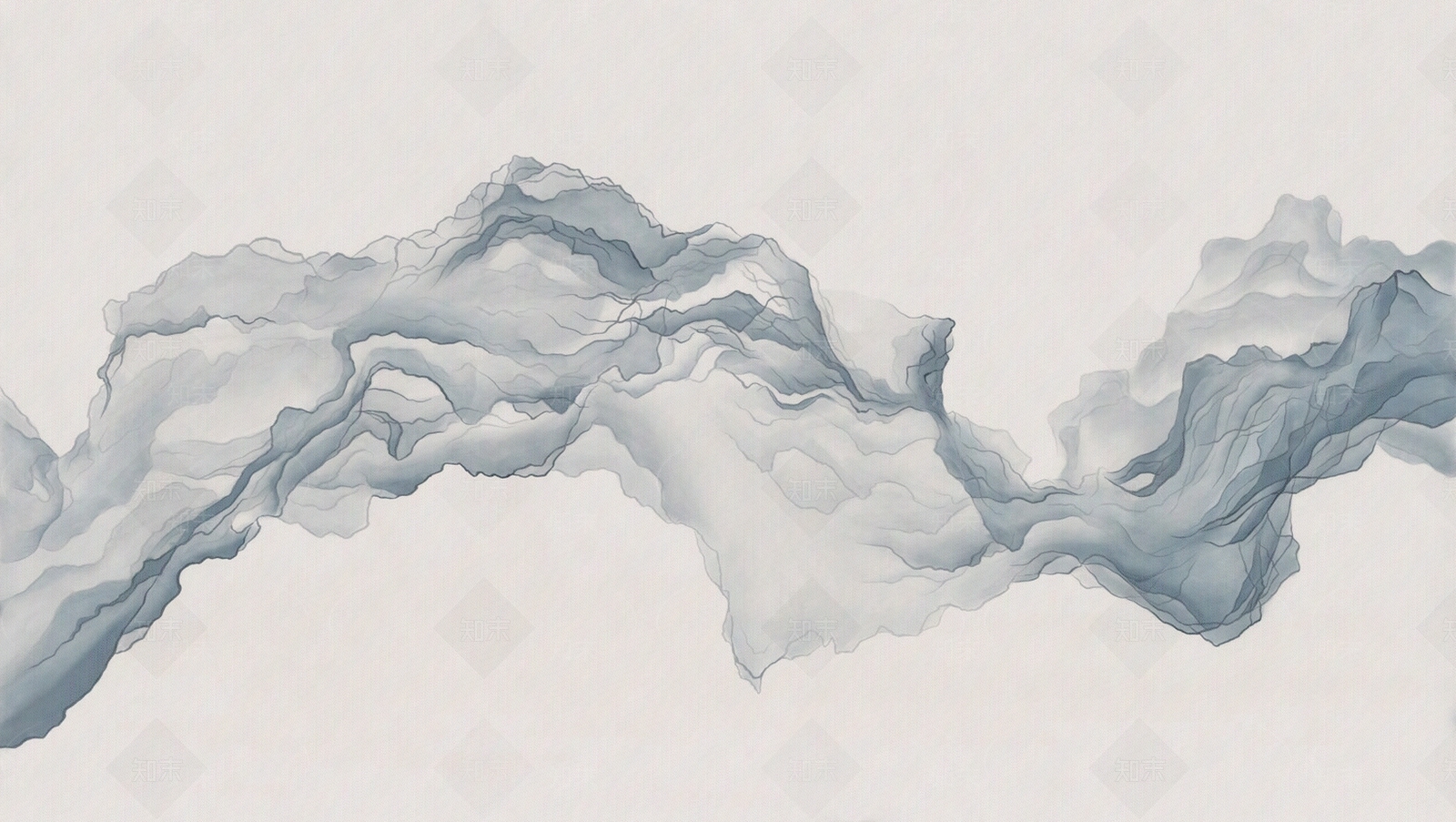 新中式抽象山水壁画贴图下载【ID:1138670949】