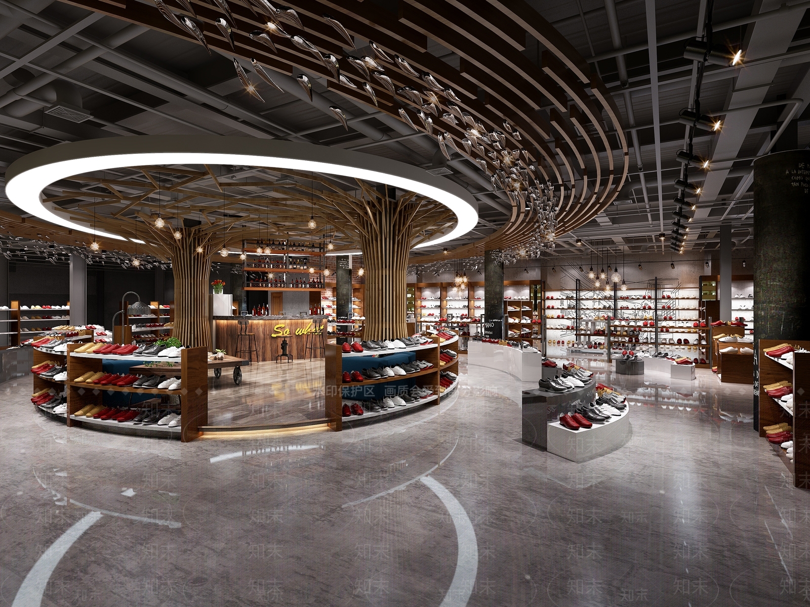 现代鞋子专卖店3D模型下载【ID:1138682857】