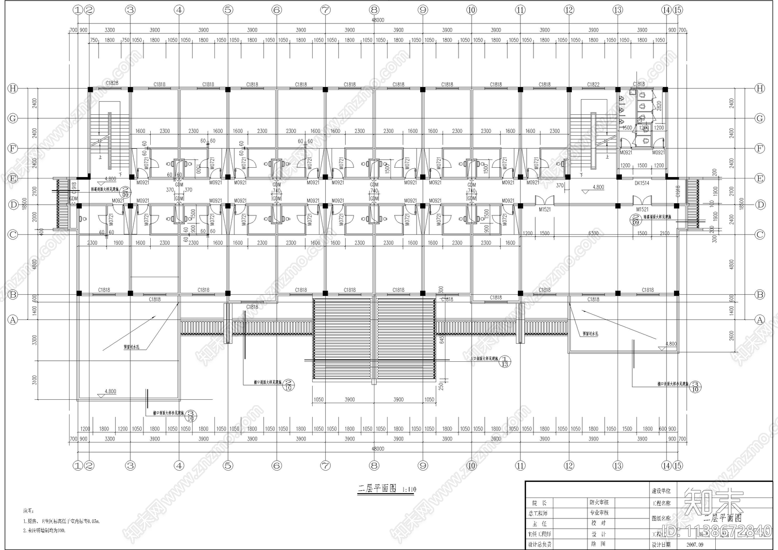 徽派风格建筑cad施工图下载【ID:1138672840】