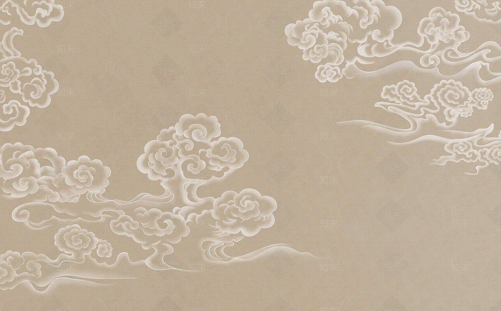 新中式祥云禅意壁纸贴图下载【ID:1138674197】