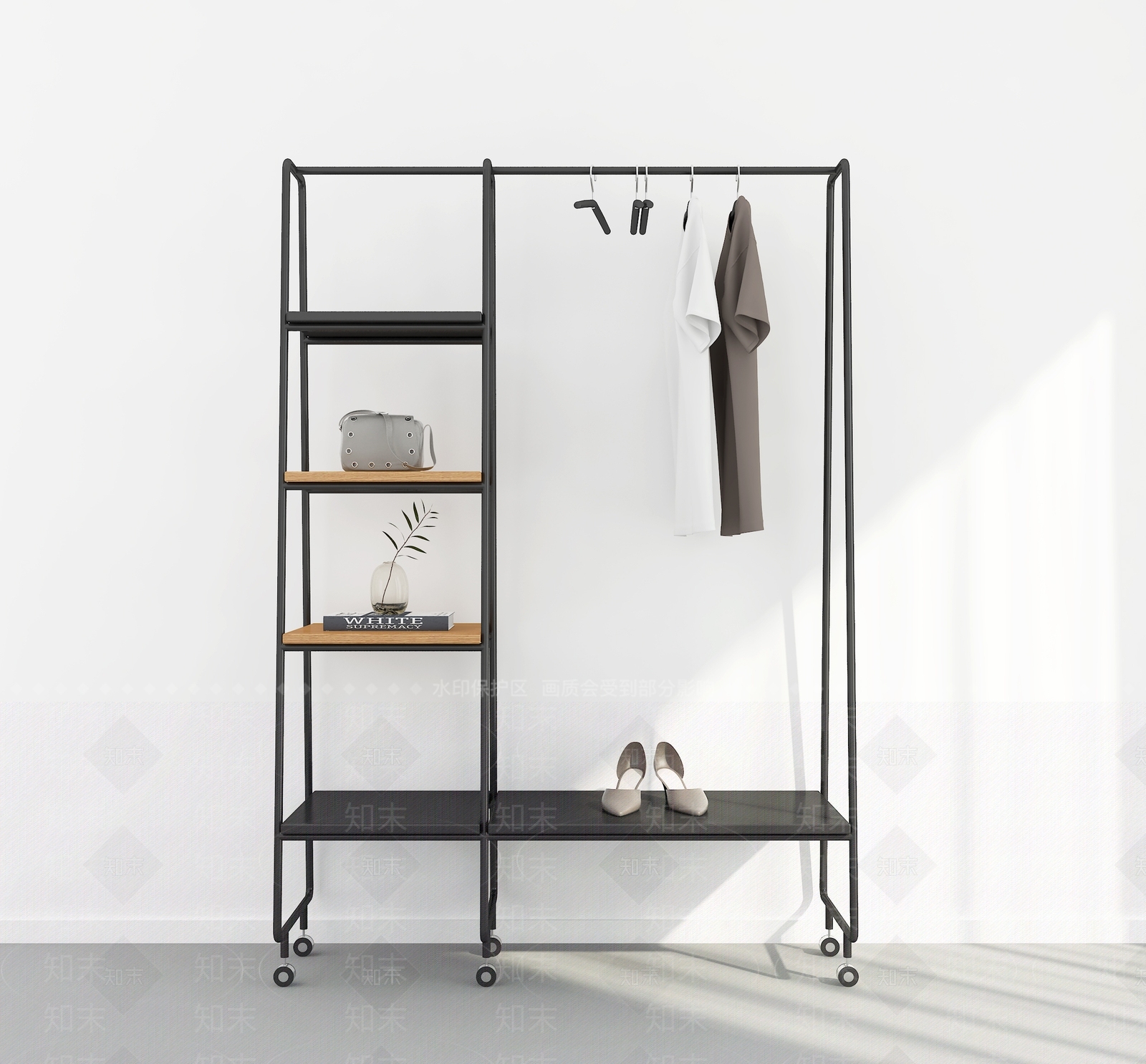 落地衣架3D模型下载【ID:1138675762】