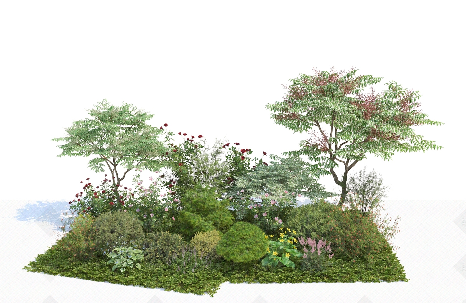 植物堆3D模型下载【ID:1138677954】