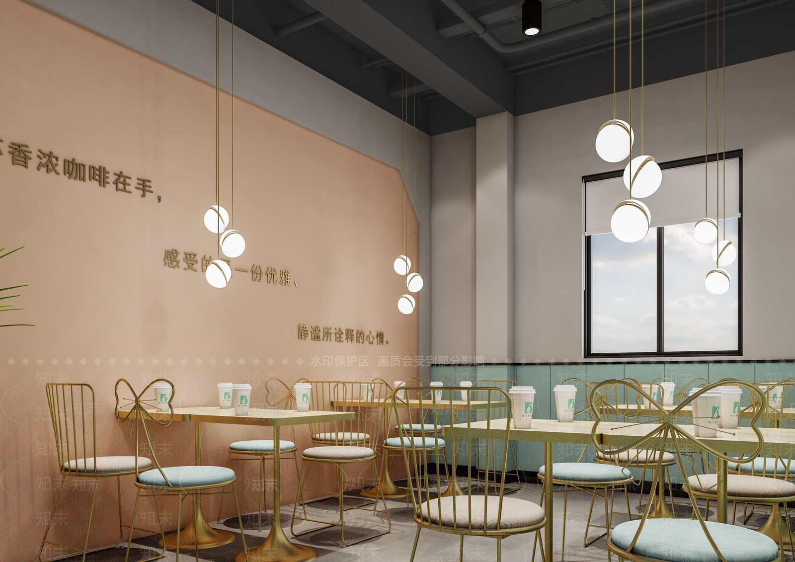 现代甜品奶茶店3D模型下载【ID:1138677249】