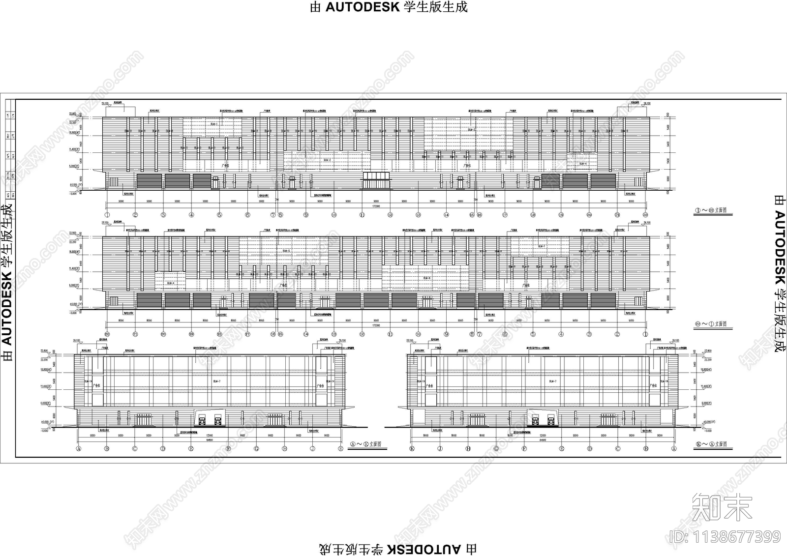 全球采购中心建筑cad施工图下载【ID:1138677399】