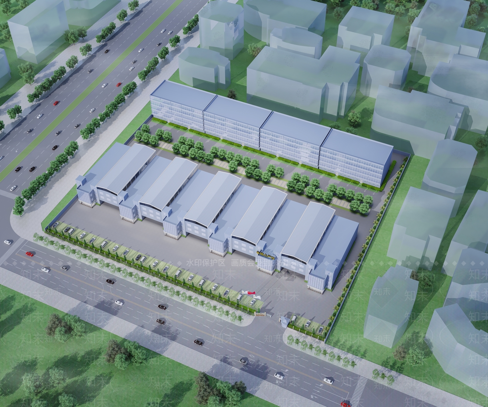 现代工业厂区3D模型下载【ID:1138678855】