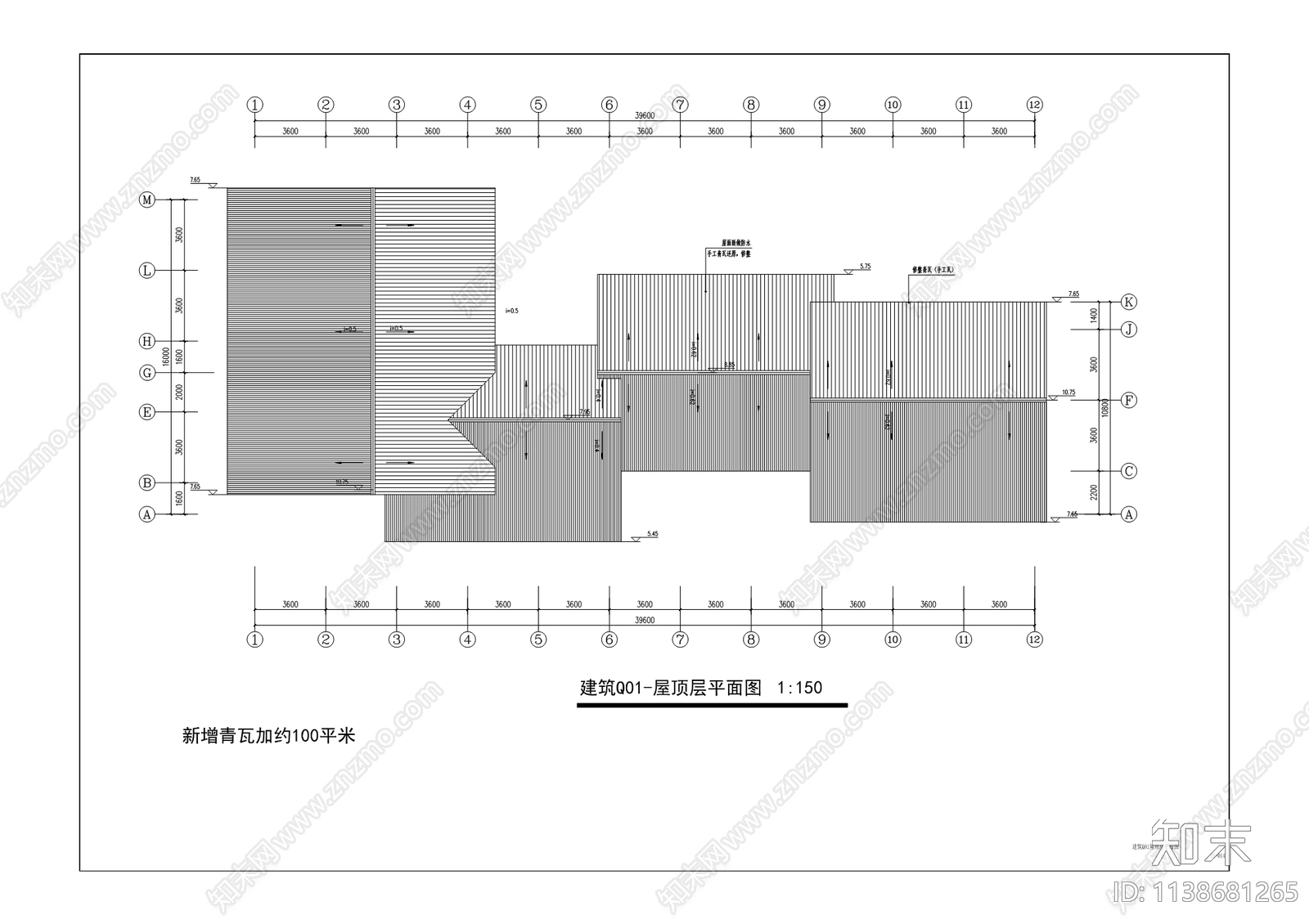 奇胜门游客中心及停车场cad施工图下载【ID:1138681265】