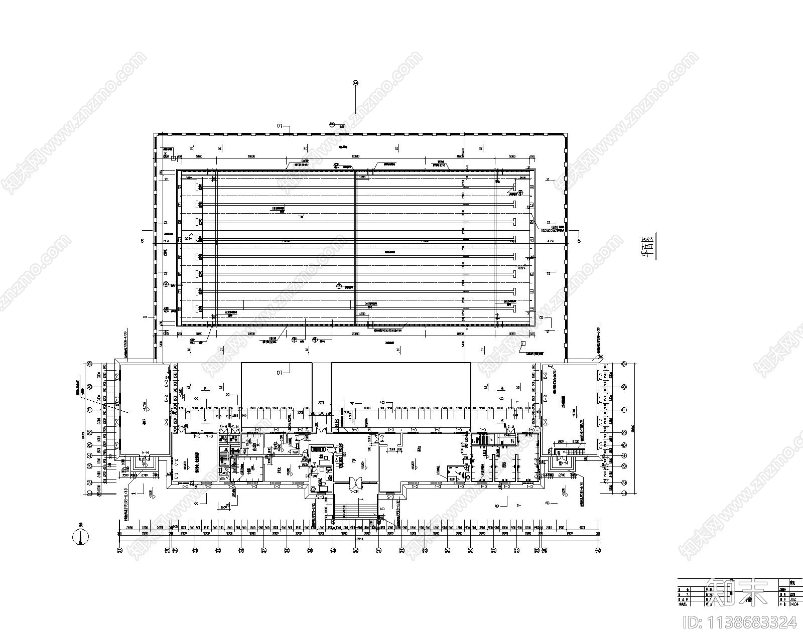 标准游泳馆建筑施工图下载【ID:1138683324】