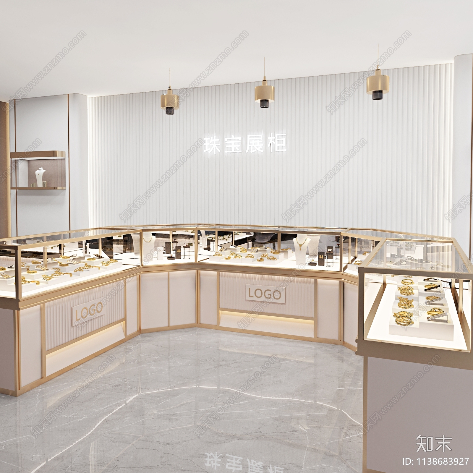 现代珠宝店3D模型下载【ID:1138683927】