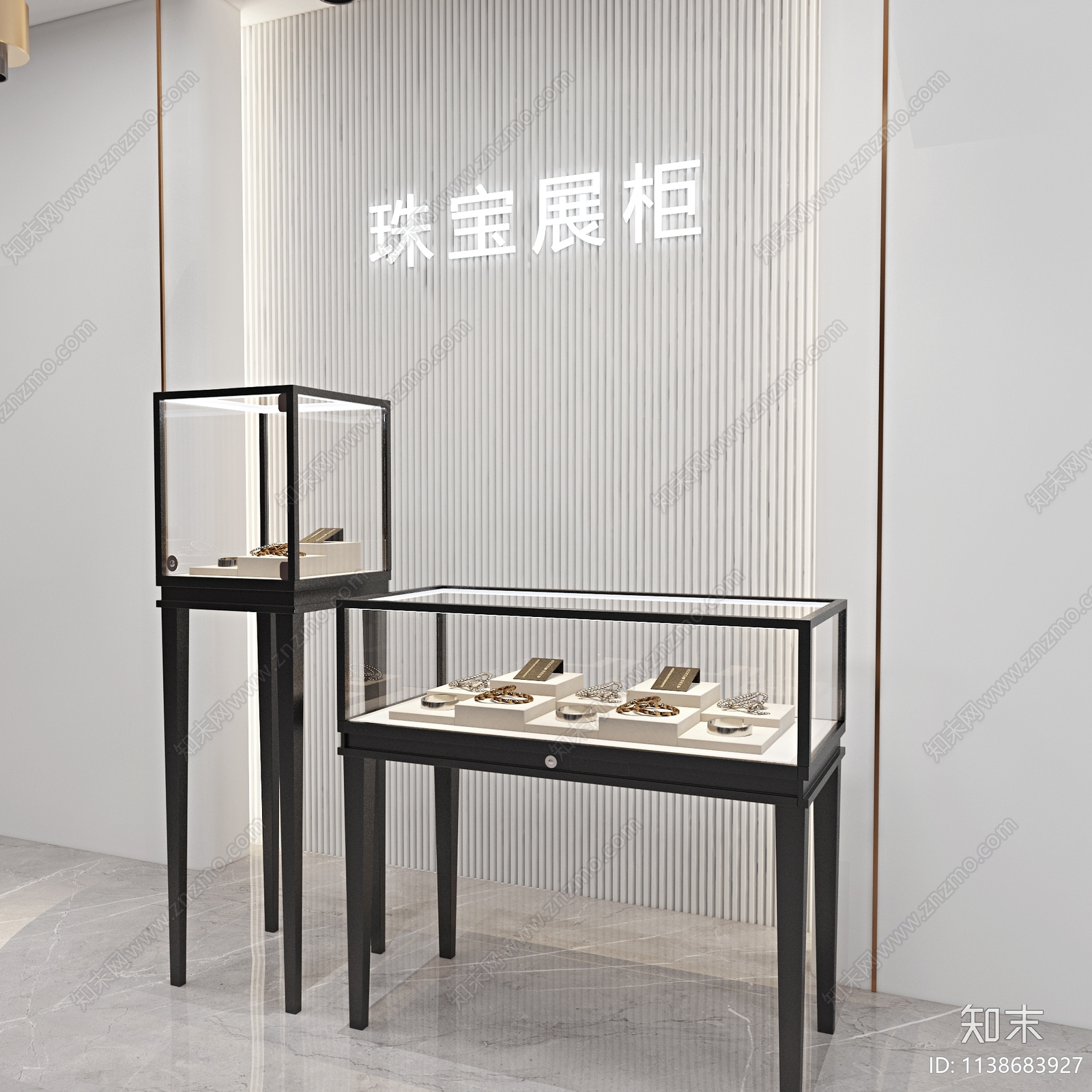 现代珠宝店3D模型下载【ID:1138683927】