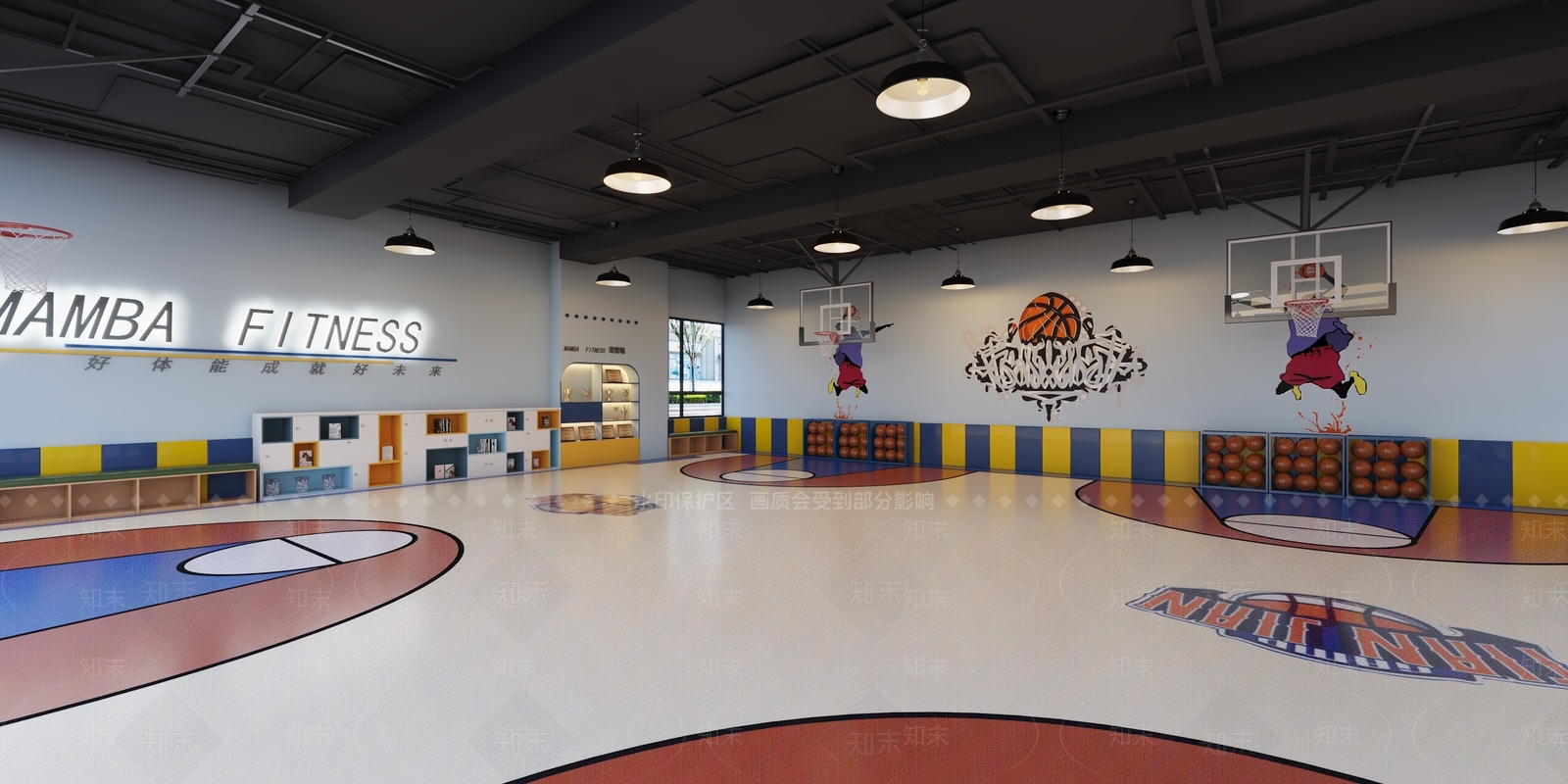 现代篮球馆3D模型下载【ID:1138686283】