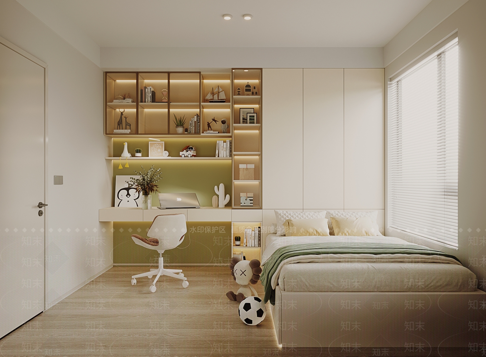 现代榻榻米卧室SU模型下载【ID:1138688350】