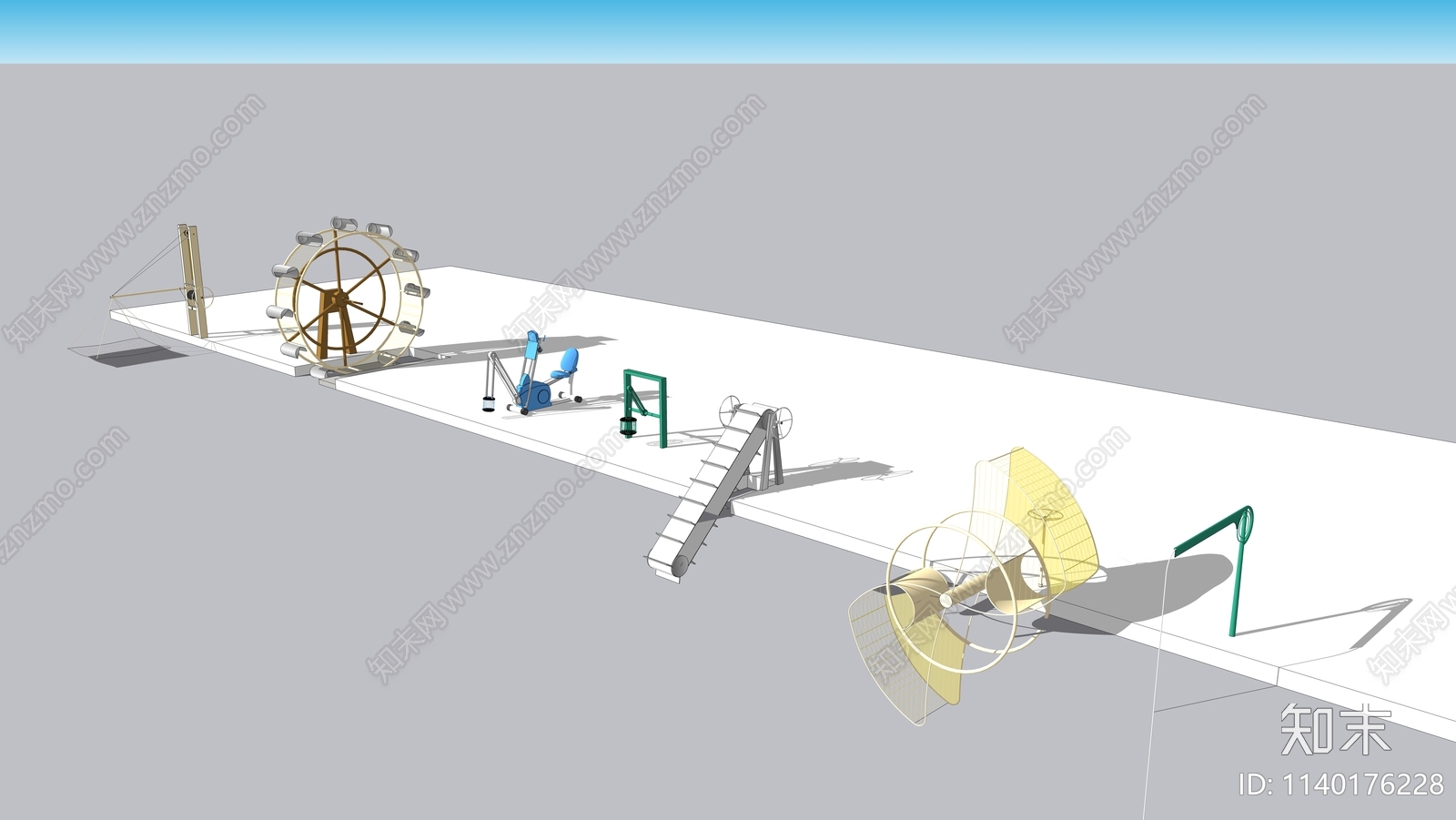 游乐设施SU模型下载【ID:1140176228】