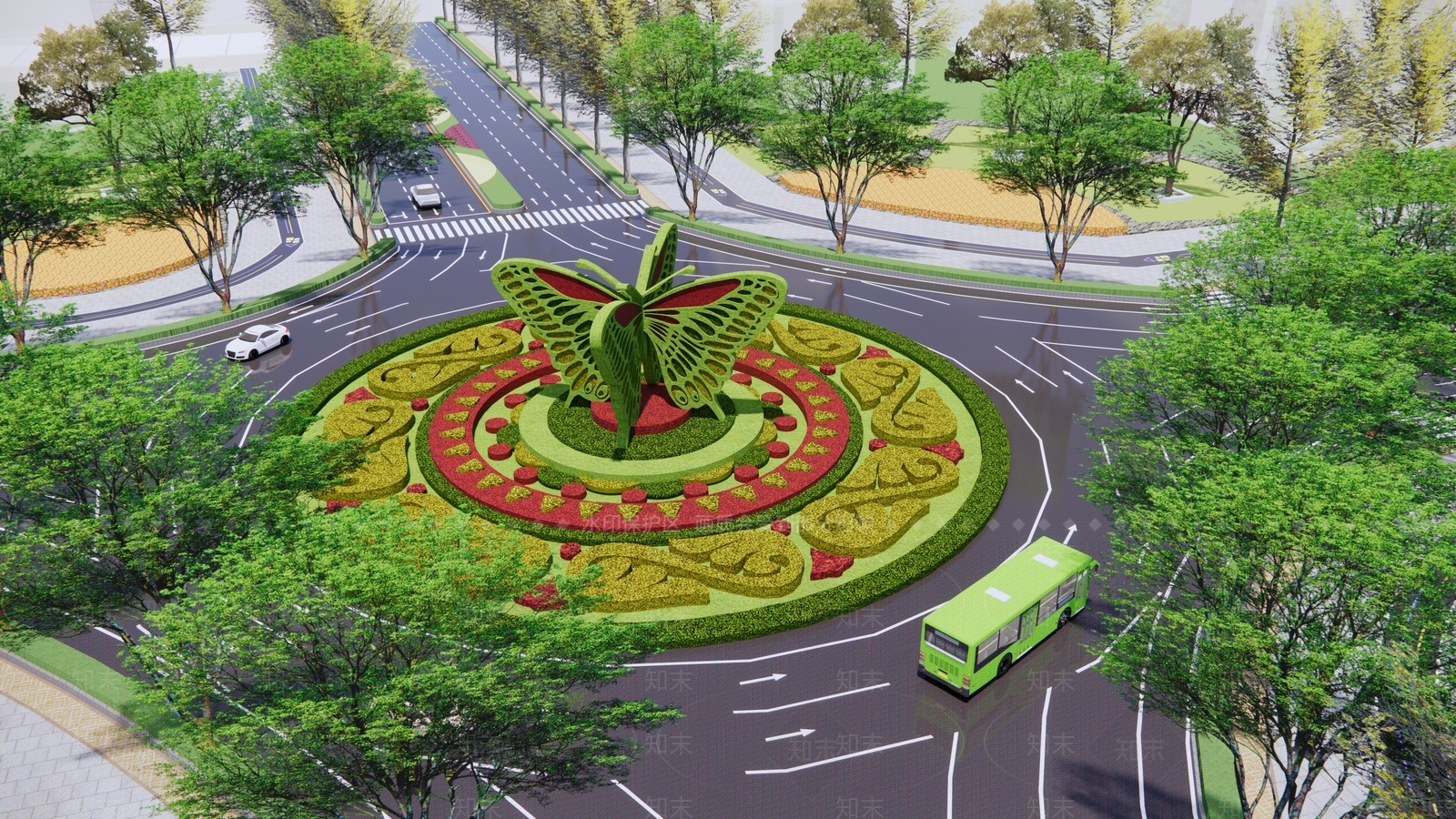 现代交通道路SU模型下载【ID:1138700342】