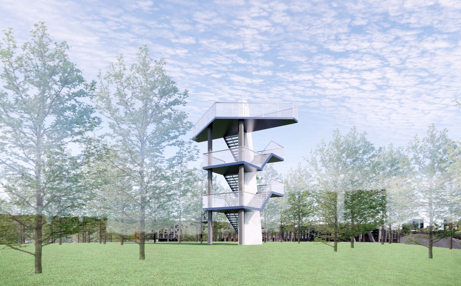 现代公园景观台SU模型下载【ID:1138702890】