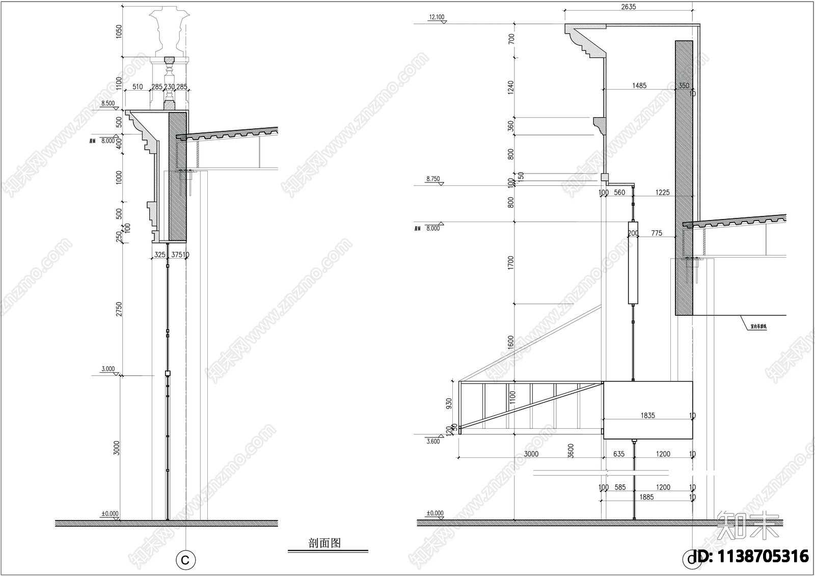 欧式宴会厅建筑施工图cad施工图下载【ID:1138705316】